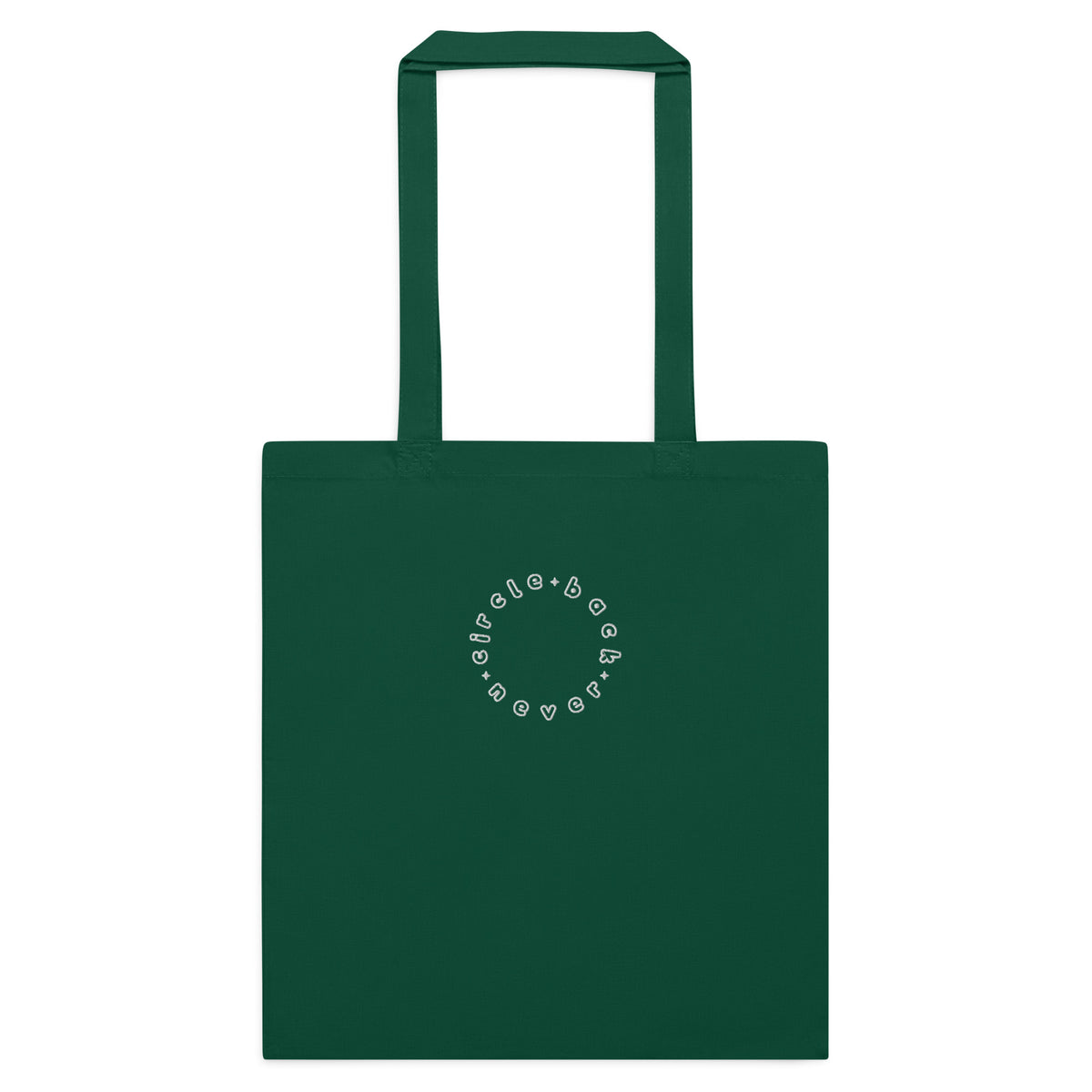 Circle back never tote bag — Bottle Green